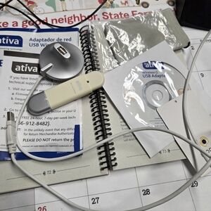 Ativa USB Wireless Network Adapter Kit in Cream and Silver